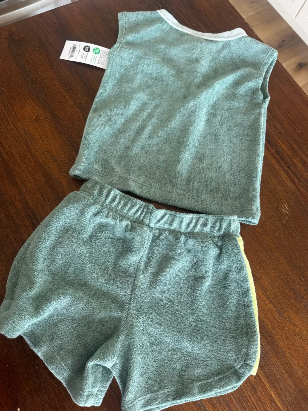 CARTERS child of mine Green Baby Terry cloth track set - unisex and oh so cool😎